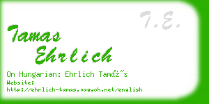 tamas ehrlich business card